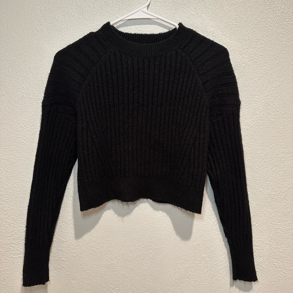 Sophie Rue Classic Black Crew Neck Sweater